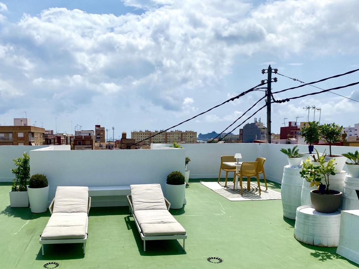 Acogedor Estudio A Metros De La Playa, Con Zonas Comunes Y Terraza 3B Valencia Exterior photo
